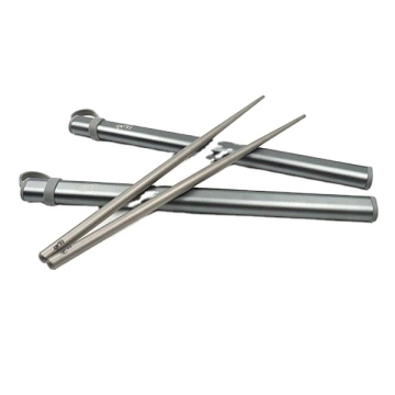 Titanium Chopsticks with Aluminum Case Camping Cutlery